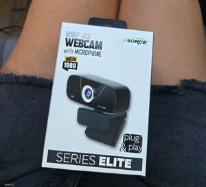 1080P USB Webcam with Microphone - Black